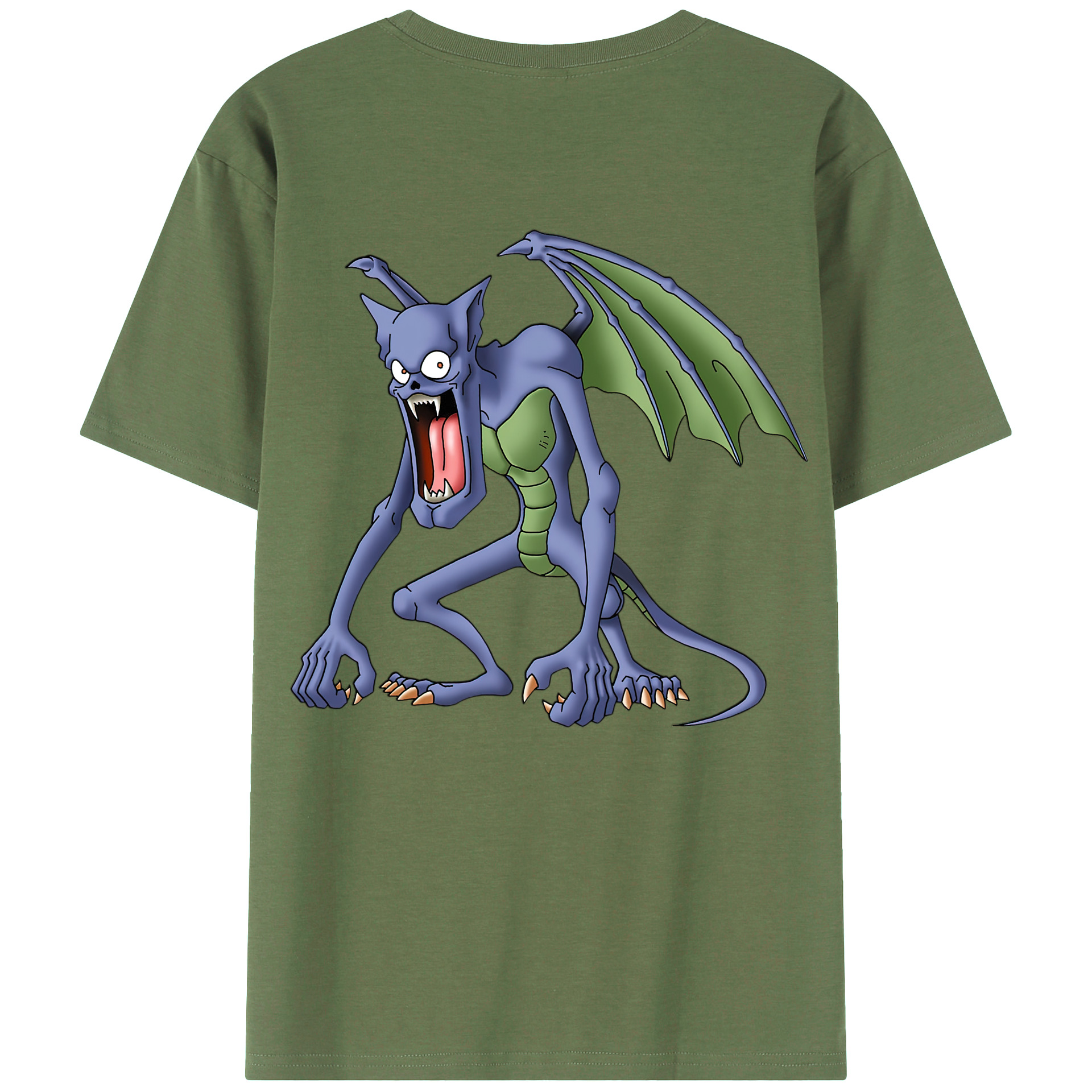 （画像用） ドラゴンクエスト Doragon Kuesuto Dragon Quest 綿100％ メンズ半袖Tシャツ（バックプリント） 通気性